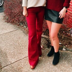 FREE PEOPLE WINE FLARE JEANS